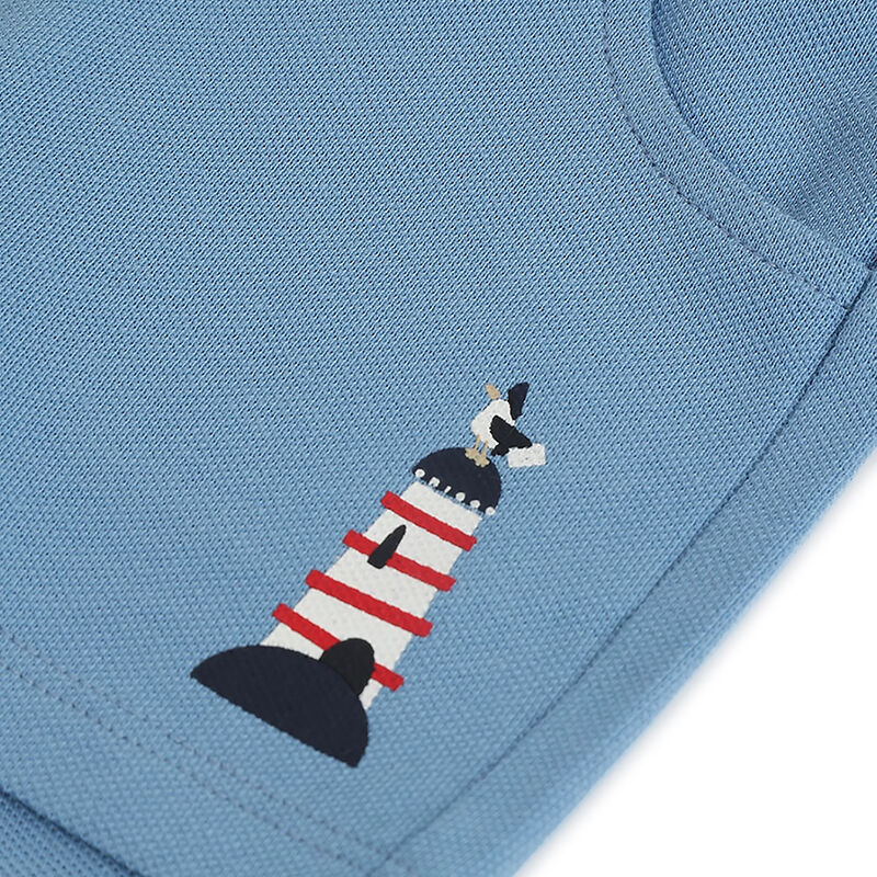Boys Medium Light Blue Printed Shorts image number 3